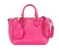 Robinson Square Double Zip Tote, Leather, Pink, DB/S/CL, 2*